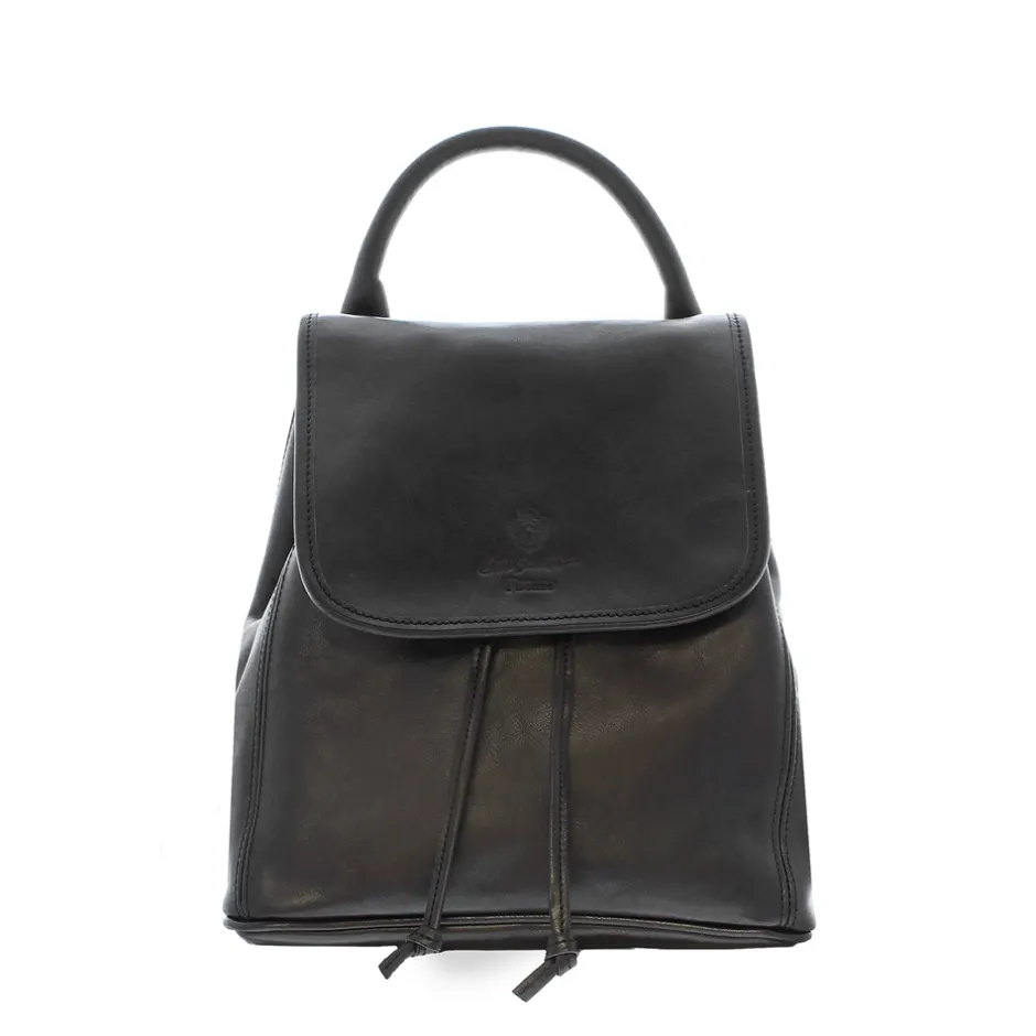 Rosaura Black Italian Leather Backpack<Carl Scarpa Cheap