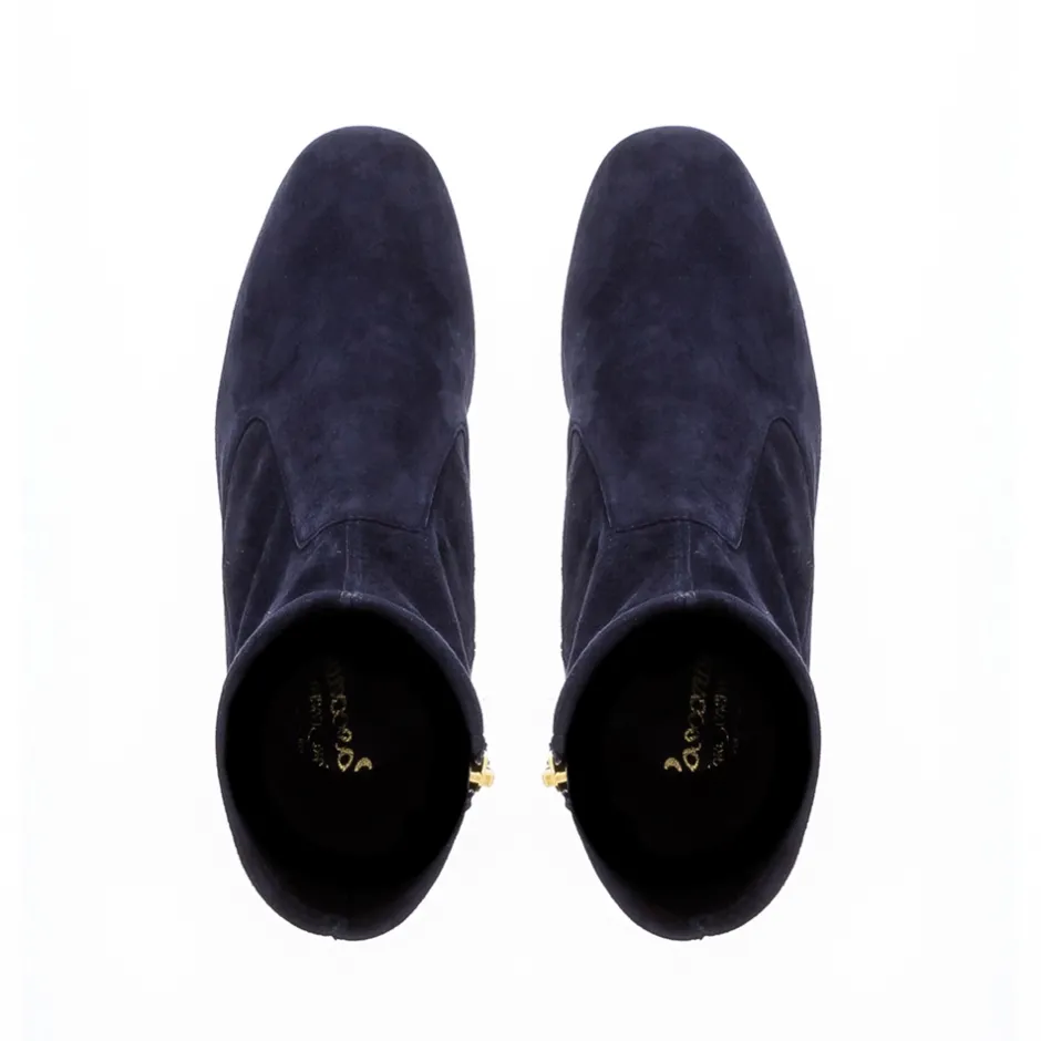 Rose Navy Suede Ankle Boots<Carl Scarpa Online