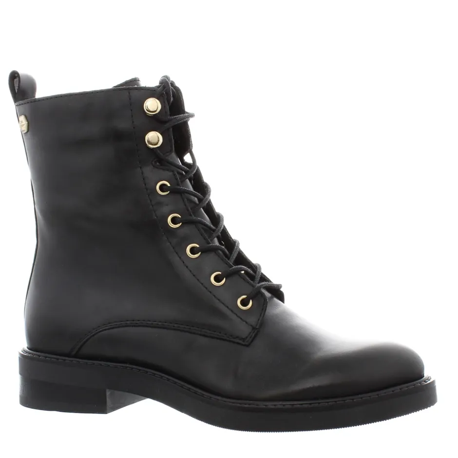 Roux Black Leather Lace Up Ankle Boots<Carl Scarpa Discount