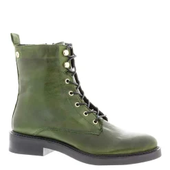 Roux Green Leather Lace Up Ankle Boots<Carl Scarpa Cheap