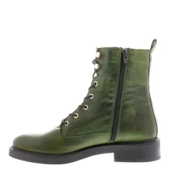 Roux Green Leather Lace Up Ankle Boots<Carl Scarpa Cheap