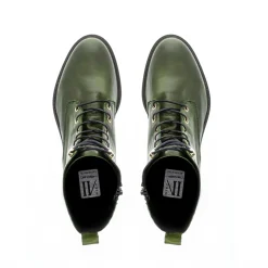 Roux Green Leather Lace Up Ankle Boots<Carl Scarpa Cheap