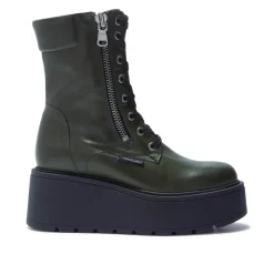 Sabbati Green Leather Ankle Boots<Carl Scarpa Store