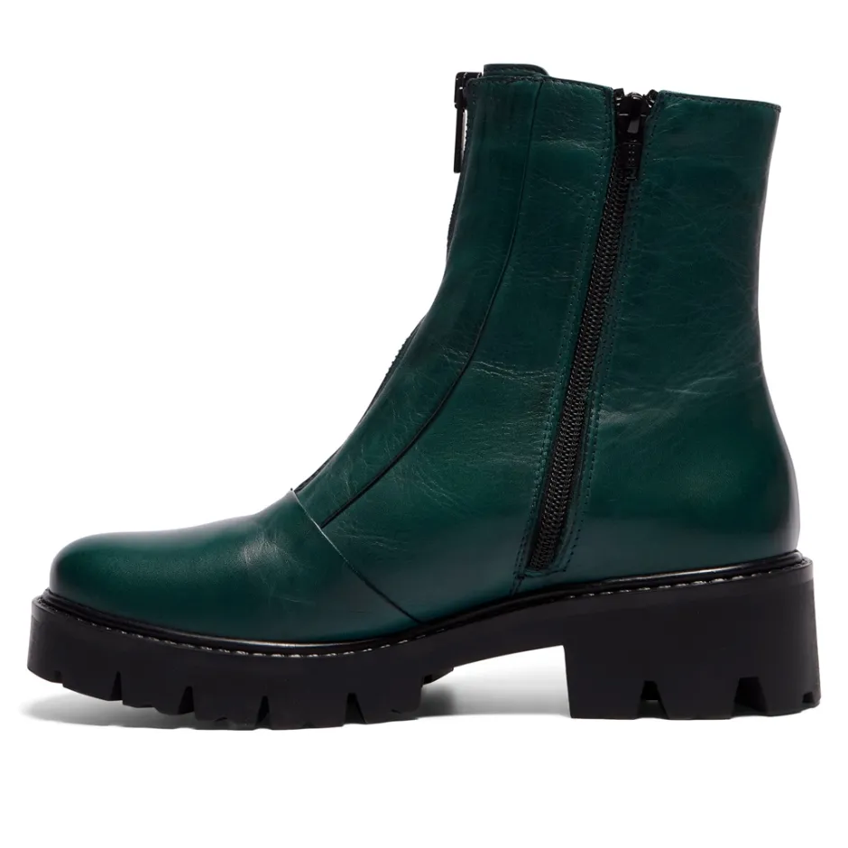 Sanica Teal Leather Zip-Up Ankle Boots<Carl Scarpa Flash Sale
