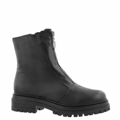 Savita Black Leather Zip-Up Ankle Boots<Carl Scarpa Hot