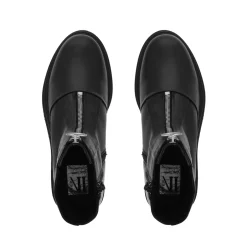 Savita Black Leather Zip-Up Ankle Boots<Carl Scarpa Hot