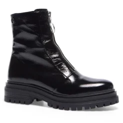 Savita Black Patent Leather Zip-Up Ankle Boots<Carl Scarpa Online