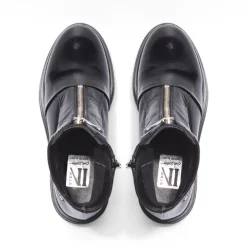 Savita Black Patent Leather Zip-Up Ankle Boots<Carl Scarpa Online
