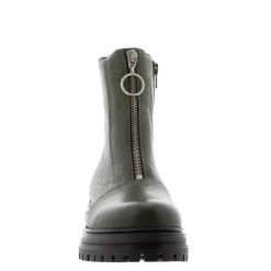 Savita Green Leather Zip-Up Ankle Boots<Carl Scarpa Fashion