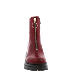 Savita Red Leather Zip-Up Ankle Boots<Carl Scarpa Online