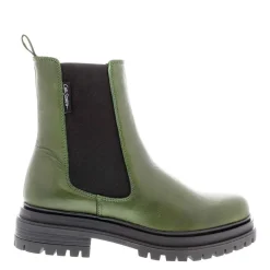 Selessia Green Leather Chelsea Boots<Carl Scarpa Discount