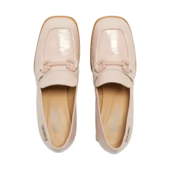 Senso Blush Leather Block Heel Loafers<Carl Scarpa Discount