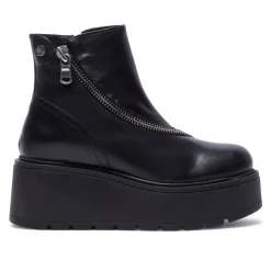 Serpentina Black Leather Ankle Boots<Carl Scarpa Store