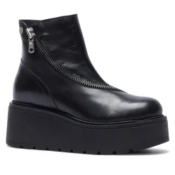 Serpentina Black Leather Ankle Boots<Carl Scarpa Store