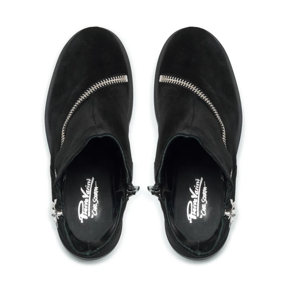 Serpentina Black Suede Ankle Boots<Carl Scarpa Online