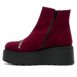 Serpentina Burgundy Suede Ankle Boots<Carl Scarpa Best Sale