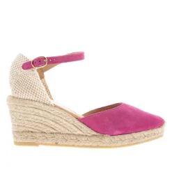 Sicily Fuchsia Suede Espadrille Wedge Sandals<Carl Scarpa Flash Sale