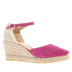 Sicily Fuchsia Suede Espadrille Wedge Sandals<Carl Scarpa Flash Sale