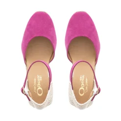 Sicily Fuchsia Suede Espadrille Wedge Sandals<Carl Scarpa Flash Sale