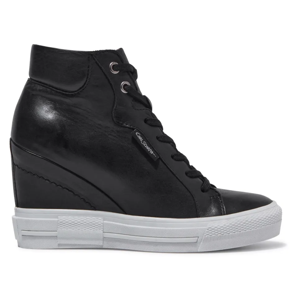 Tabita Black Leather Trainers<Carl Scarpa Online