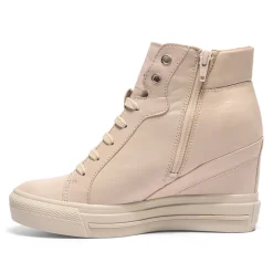 Tabita Off White Leather Platform Trainers<Carl Scarpa Sale