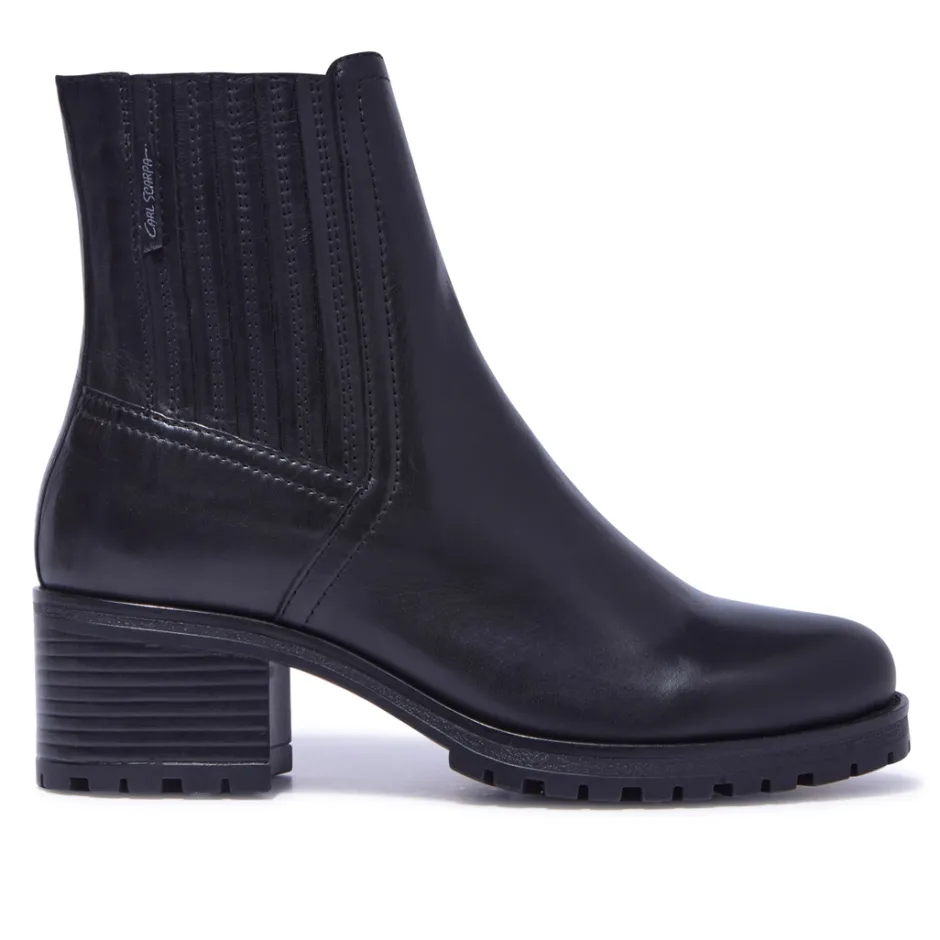 Trepani Black Leather Ankle Boots<Carl Scarpa Shop