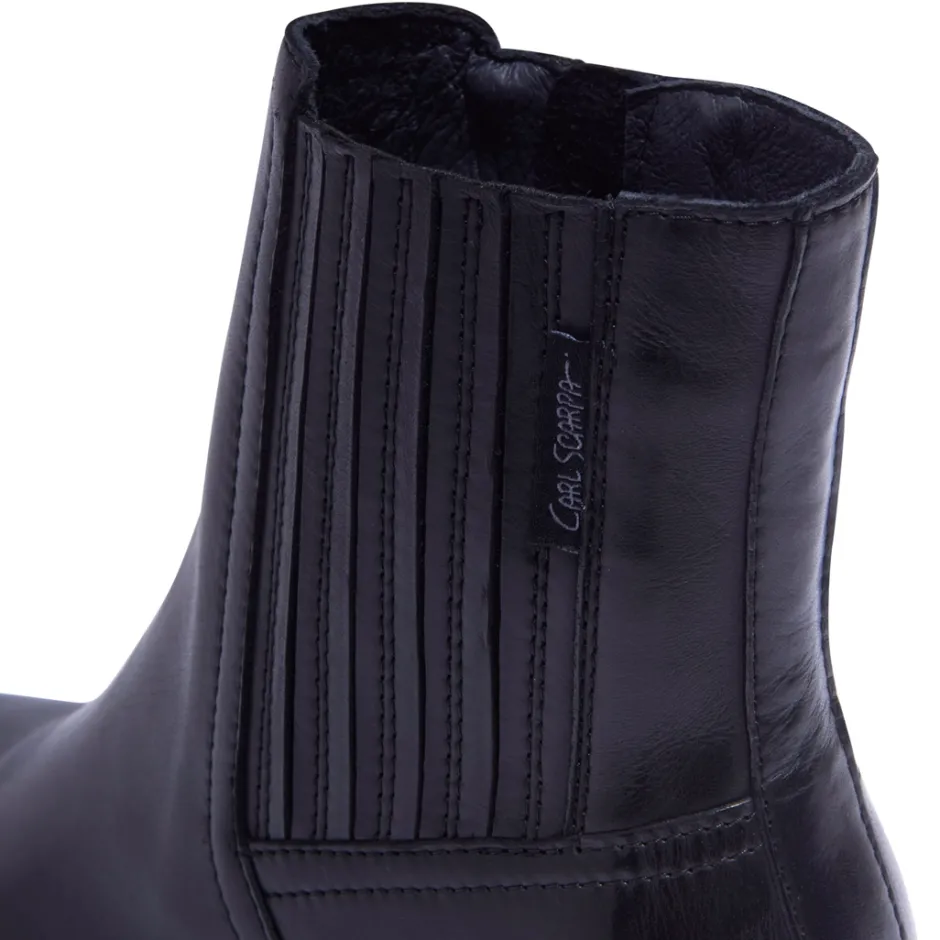 Trepani Black Leather Ankle Boots<Carl Scarpa Shop
