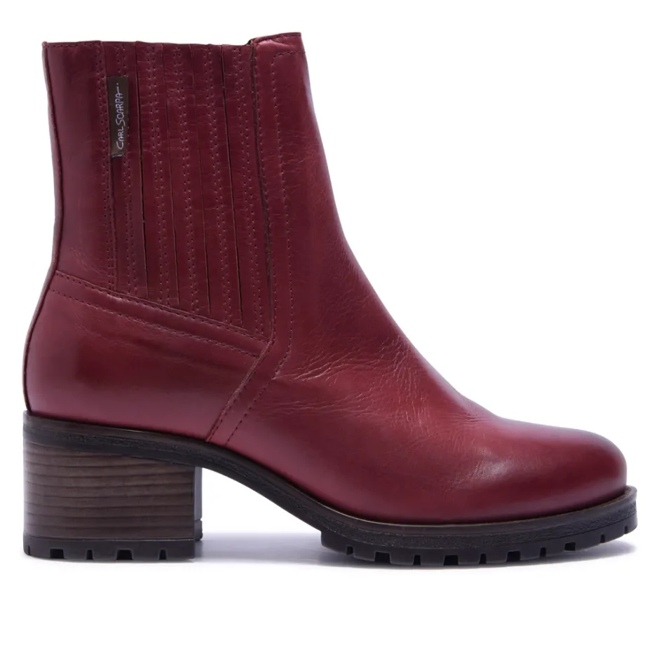 Trepani Bordo Leather Ankle Boots<Carl Scarpa Cheap