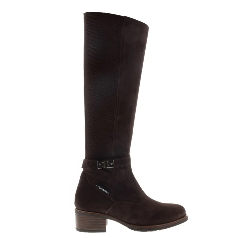 Tucci Brown Suede Chunky Knee High Boots<Carl Scarpa Cheap