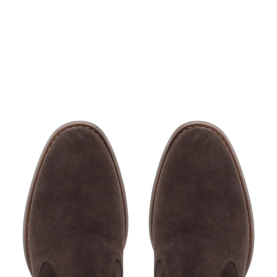 Tucci Brown Suede Chunky Knee High Boots<Carl Scarpa Cheap