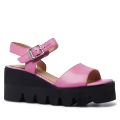 Veronne Fuschia Leather Wavesole Sandals<Carl Scarpa Cheap