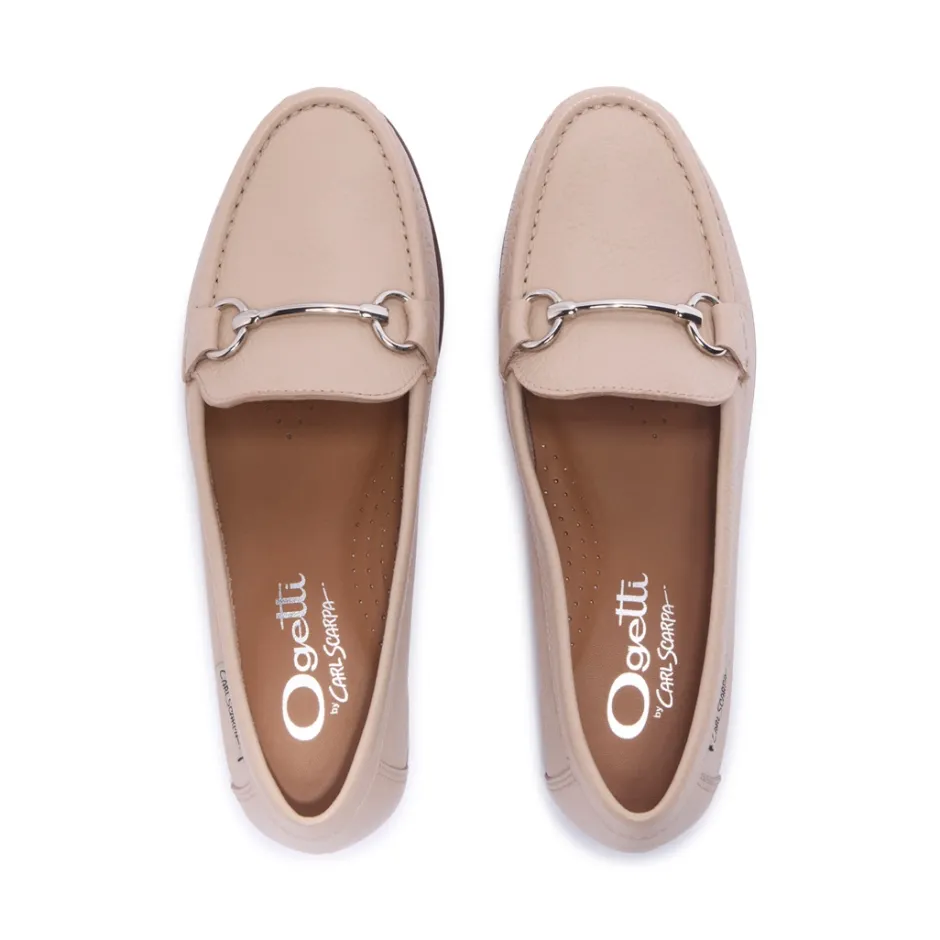 Veroso Beige Leather Loafers<Carl Scarpa Online