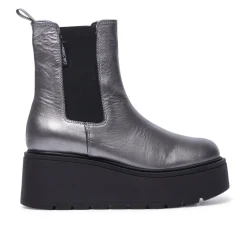 Zennie Pewter Leather Ankle Boots<Carl Scarpa Sale