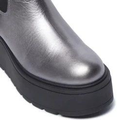 Zennie Pewter Leather Ankle Boots<Carl Scarpa Sale