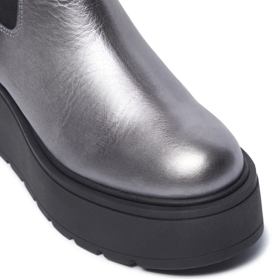 Zennie Pewter Leather Ankle Boots<Carl Scarpa Sale