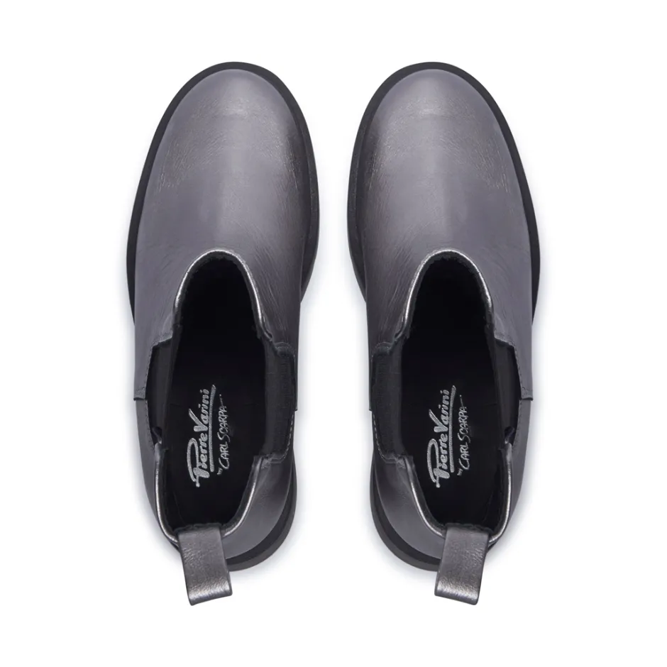 Zennie Pewter Leather Ankle Boots<Carl Scarpa Sale