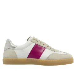 Zest White-Fuchsia Leather Trainers<Carl Scarpa Sale