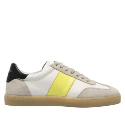 Zest White-Neon Leather Trainers<Carl Scarpa Clearance